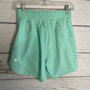 Lululemon Women's Wild Mint That MR Track Short Inseam 5" Size 6